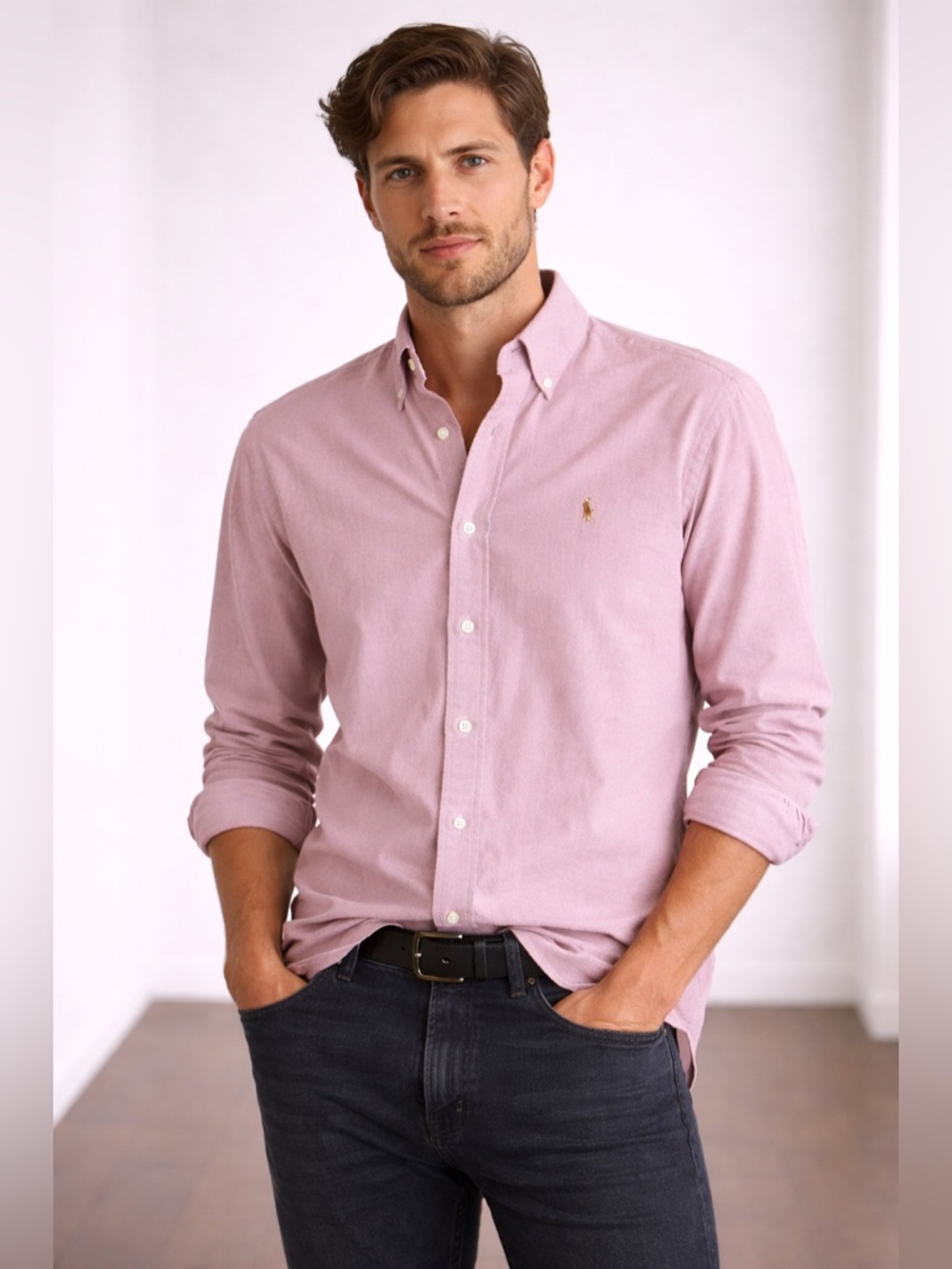 Ralph Lauren Pink Oxford Button Down Shirt Quiet Luxury Preppy Men’s Size Small